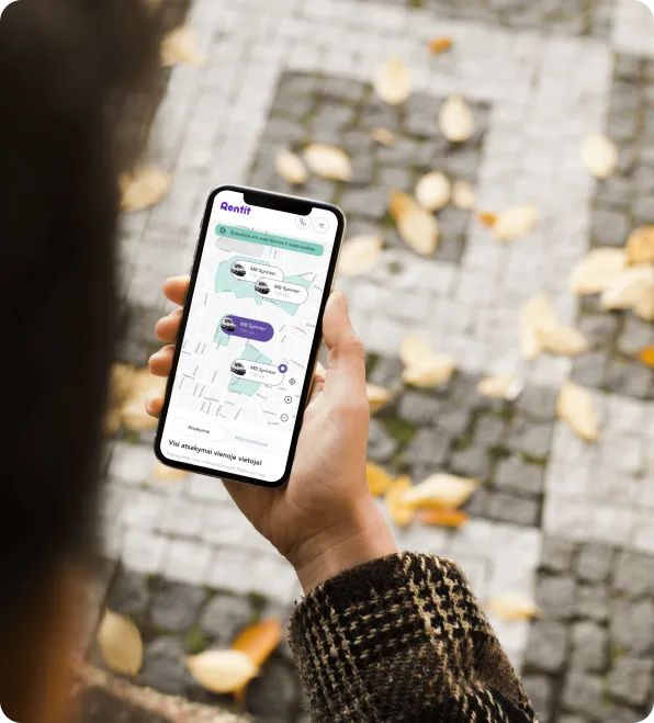 Rentit app in hand  image